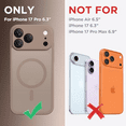 thumbnail image 2 of ZHU997 Magnetic for iPhone 17 Pro Case, Upgraded [Full Camera Protection] [Compatible with MagSafe] Protective Translucent Matte Women Girl Phone Case Cover, Withered Brown, 2 of 7