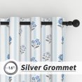 thumbnail image 6 of Lfeey Blackout Curtains for Bedroom Blue Floral Pattern, Room Darkening Drapes for Living Room, 42" W x 72" L, 2 Panels, 6 of 7