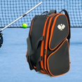thumbnail image 3 of QccHieUs Pickleball Backpack Sports Equipment Bag Large Capacity Portable Multifunctional black orange, 3 of 9