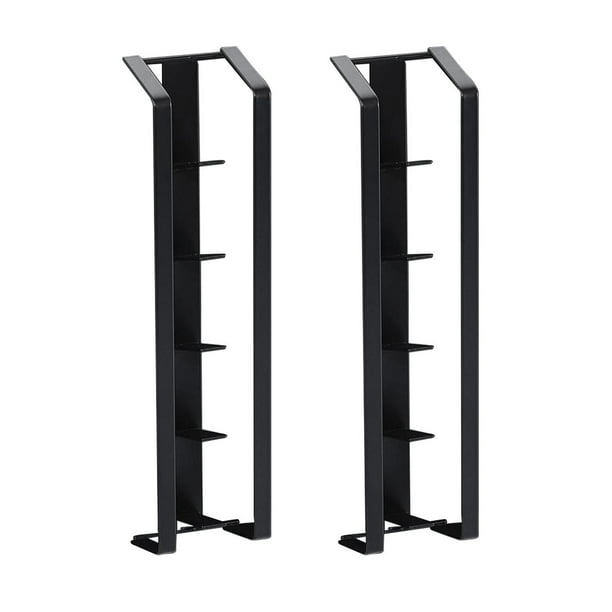 2 soportes adhesivos para cápsulas de café, accesorios de barra, ahorradores de espacio, de metal, fáciles de instalar. Negro