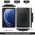 thumbnail image 3 of Allytechgroup Galaxy Tab A9+ Case SM-X210 X215 X216 11 Inch, Rotating Stand Heavy Duty Shockpoof Kids Friendly Drop Proof TPU PC Back Case Cover for Samsung Galaxy Tab A9 Plus 11",Black, 3 of 11