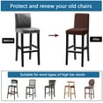 thumbnail image 5 of Stretch Pub Chair Slipcover,Set of 2/4/6 Height Bar Stool Cover Counter Stool Slipcover Universal Removable Washable Non-slip Jacquard Chair Protector for Cafe Kitchen Restaurant-6 Pcs-brown, 5 of 6