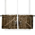 thumbnail image 6 of Ancient Wooden Door Curtains For Living Room Bedroom Window Treatment Home Decoration Drapes Kitchen Curtain, 6 of 7