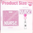 thumbnail image 3 of PatungKu Nurse Badge Buddy Badge Holder Glittering Badge Reels Nurse Badge Cards, 3 of 7