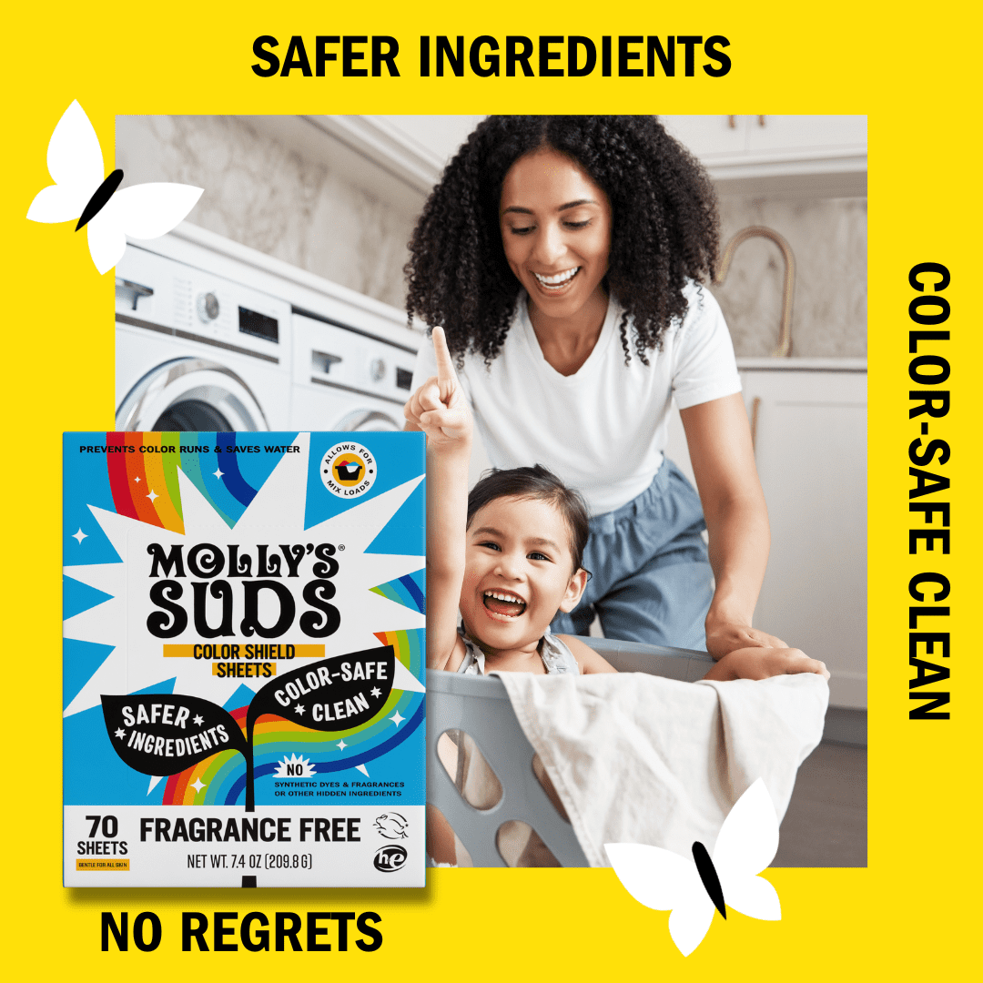 Molly’s Suds Color Shield Sheets for Laundry - Fragrance Free - Prevents Color Runs & Maintains Clothes Original Color - 70 Sheets