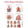 thumbnail image 3 of Adornos navideños colgantes Cascanueces de caramelo Pan de jengibre Adornos navideños de papel rosa Decoración del árbol de Navidad Decoración navideña, 3 of 5