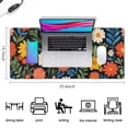 thumbnail image 5 of Long Mouse Pads for Desk,Pioneer Flower Floral Print Pattern Desk Mats on Top Of Desks, Desk Mouse Pad Extra Large with 3mm Non-Slip Base and Stitched Edge for Gaming,Office,Work,Home 35.4"x15.7", 5 of 6
