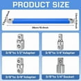 thumbnail image 2 of Professional Offset Wrench Set, Includes 1/2", 1/4", and 3/8" Ratchet Sockets, Multi-functional Tool for Tight Spaces, 2 of 7