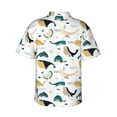 thumbnail image 3 of Fotbe Cute Whale Hawaiian Shirt for Men Unisex Summer Beach Casual Short Sleeve Cotton Linen Button Down Shirts-3X-Large, 3 of 9