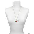 thumbnail image 3 of Delight Jewelry Silvertone Christmas Holly & Red Crystal Berries - Red Heart Nurse Strong Zoe Necklace, 3 of 4