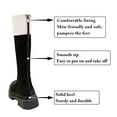 thumbnail image 3 of Women's Knee High Platform Boots Chunky Heel Round Toe Slip Resistant Fashion Winter Leather Boots, 3 of 7