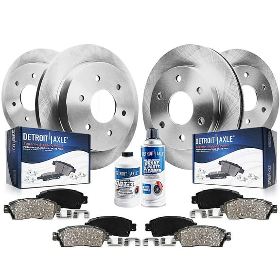 Detroit Axle - Brake Kit for Nissan Armada Titan INFINITI QX56 Disc Brake Rotors Ceramic Brake Pads 2008 2009 2010 2011, 13.78" Front & 12.6" Rear