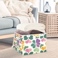 thumbnail image 3 of Yayeee Collapsible Cube Storage Bin with Lid Fabric Closet Decorative Basket with Handles, Purple Clover Pattern, 3 of 7