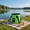 Green, variant on Lunxisen 1 Pcs Portable Foldable Water Container with Handle Leakproof Wash Basin for Camping Hiking Travel Outdoor Storage(20L)