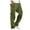 Green, variant on Mens Casual Joggers Pants Hiking Drawstring Chino Cargo Pants Straight Leg Pants Khaki M
