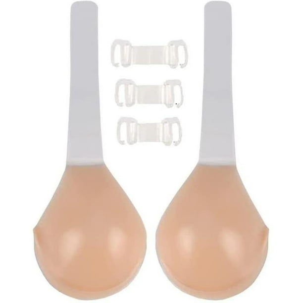 Teardrop Silicone Bra, Silicone Adhesive Lift Bra Push Up Conceal Lift Bra  With Three Middle Buckles 