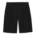 thumbnail image 2 of Fgnfyis Men's Casual Summer Shorts Comfortable Breathable Slim Fit Dress Chino Short Pants for Business Leisure and Outdoor Activities Shorts for Men Black 38, 2 of 9