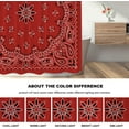 thumbnail image 4 of Red Paisley Bandana Decor Shower Curtain Set,Bandana with Red Paisley in The Middle Polyester Shower Curtain for Shower Stall Bathroom Waterproof with 12 Hooks 72x72 Inch, 4 of 6