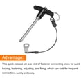 thumbnail image 3 of Unique Bargains T Handle Lock Pins, 13/64' Pin Dia. 2-23/64' Usage Length Stainless Steel Push-Button Quick Release Pin, 3 of 5