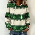 thumbnail image 5 of Camisetas de Manga Larga para las Mujeres Moda Impresa Sudadera Casual con Capucha, Poliéster Suave Cuello Redondo Superior de Verano, 5 of 5