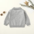 thumbnail image 3 of Younger Tree Baby Boy Sweater Toddler Fall Knit V Neck Pullover Long Sleeve Top Sweatshirt Clothes for 12-18 Months, 3 of 7