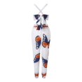 thumbnail image 2 of Gibobby Mono Bombachos Mono de tirantes con estampado de moda de verano para mujer(Blanco， XXL), 2 of 5