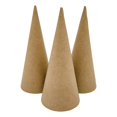 thumbnail image 4 of 3 conos de papel maché con parte inferior abierta para manualidades, suministros para fiestas, adornos navideños, conos de cartón para decorar, 4 of 8