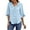 B Sky Blue, variant on Chiffon Blouses for Women Dressy Ruffle V Neck Tops Summer Casual 3/4 Sleeve Shirts