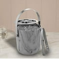 thumbnail image 4 of Sol Living Ice Bucket - Double Wall Stainless Steel - Includes Tongs and Lid - Wine & Champagne Holder - For Home, Bars, Commercial Use - Shiny Finish - White Marble, 1.6 Qt., 4 of 7