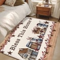 thumbnail image 5 of Bless This Area Rugs 4x6 ft Home Farmhouse Country Star Barn Bucket Berry Washable Rug Non Slip Indoor Carpet Absorbent Floor Mat for Living Room Bedroom Dining Room, 5 of 9