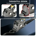 thumbnail image 6 of PEPWELL 1''x10' Self-Retracting Ratchet Strap - 1/2 Pack, 1500lbs Tensile Strength, Black E-Coating, Safety Clip S-Hooks, Rust-Proof for ATV/Motorcycle Cargo Tie Down, 6 of 15
