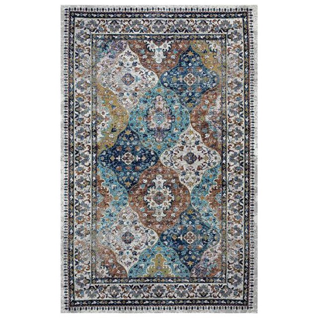LR Resources GALAC81376MLT4060 Bohemian Tabriz Rectangle Area Rug Multi Color - 4 x 6 ft.