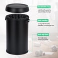 thumbnail image 3 of Yeshouse 65L Open Top Stainless Steel Waste Bin, Heavy Duty Round Trash Can for Office, Restaurant, Outdoor, 3 of 8