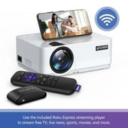 VANKYO Leisure 470 HD Mini Projector with Roku Express Streaming Player, 50000 Hrs LED Life, 240'' Display Screen for Home Theater & Outdoor Movies