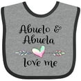 thumbnail image 3 of Inktastic Abuelo and Abuela Love Me Heart Grandchild Boys or Girls Baby Bib, 3 of 4