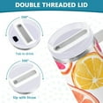 thumbnail image 3 of Yayeee 40oz Double-Wall Insulated Stainless Steel Tumbler with Handle Bottle, Orange Grapefruit Slices, 3 of 8