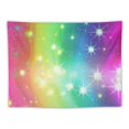 thumbnail image 5 of Chilfamy Glitter Rainbow Tapestry Wall Hanging Colorful Stripes Tapestry for Kids Boys Girls Pastel Wall Tapestry Multicolor Wall Art for Bedroom Living Room Painting, 5 of 6