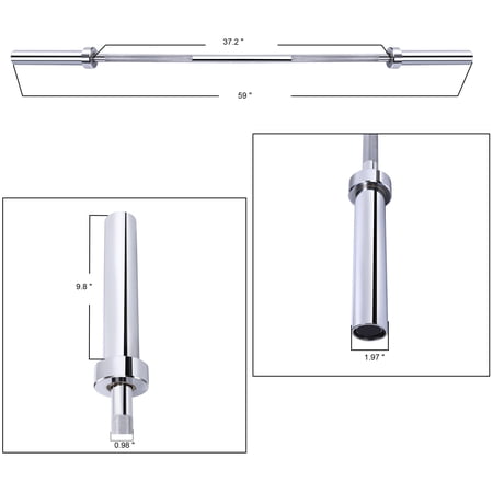 Olympic Bar for Weightlifting and Power Lifting Barbell 700-Pound Capacity