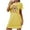 Yellow, variant on Christmas Bnwani Nightgowns for Women Oversized Crew Neck Short Sleeve Printed White Size S-XXL