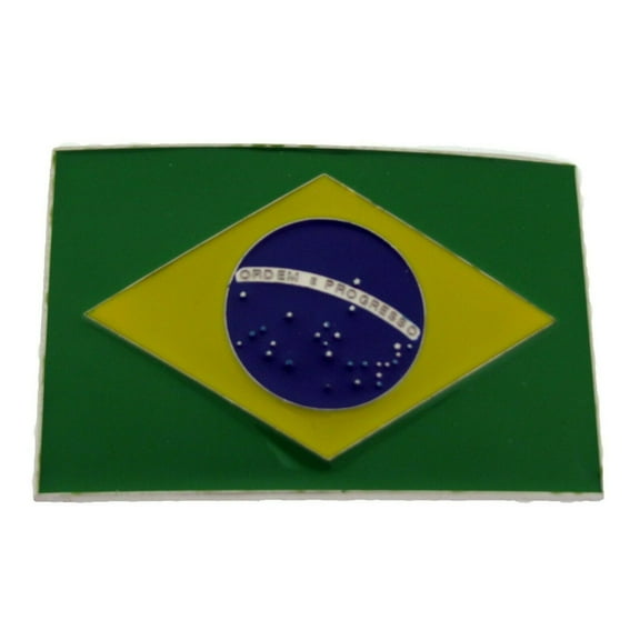 Brasileira Brazilian Brazil Terra do Brasil Square BELT BUCKLE Cowboy Western