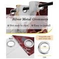 thumbnail image 6 of Marble Red Blackout Curtains 45 Inches Long for Bedroom, Modern Abstract Gold White Brick Stone Motif Thermal Insulated Room Darkening Black Out Window Curtain Panels Grommet Drapes for Living Room, 6 of 8