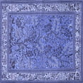 thumbnail image 1 of Ahgly Company Machine Washable Indoor Square Animal Blue Traditional Area Rugs, 3' Square, 1 of 4