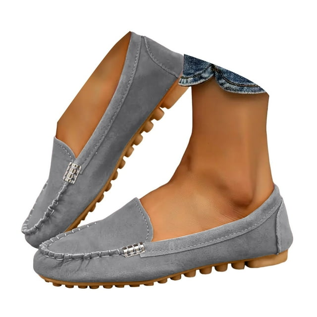 IUJSOY Mocassins pour Femmes à Enfiler Chaussures de Marche Mocassins Taille 7,5