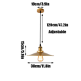 thumbnail image 2 of Gold Industrial Style Metal Pendant Lamp, Retro American Rustic Pendant Lighting, Simple Farmhouse Pendant Light Fixture for Over Kitchen Sink Island Dining Room Table Entrance Bar Counter, 2 of 7