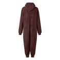 thumbnail image 6 of Dealovy Fleece Jumpsuits Pajamas for Women Plus Size Sherpa Fuzzy Zip up Onesie Sleepwear Hoodies Romper, 6 of 6