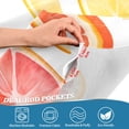 thumbnail image 5 of Yayeee Kitchen Curtains Tier Set of 2 Light Filtering 57"x24" Over Sink Window Panels, White Grapefruit Slices, 5 of 7