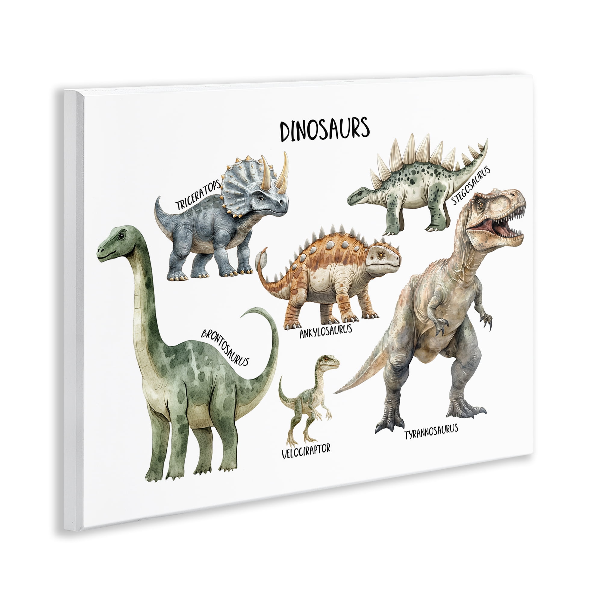 Stupell Industries Meet The Dinosaurs Wall Plaque Art, design by Christine Simpson Art