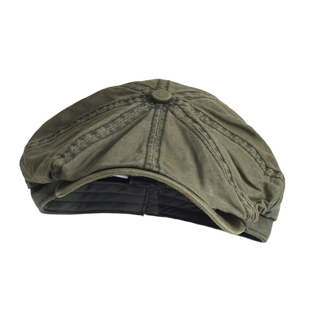 Boina unisex de moda, estilo casual, con visera, ideal para viajes y compras. Verde oscuro