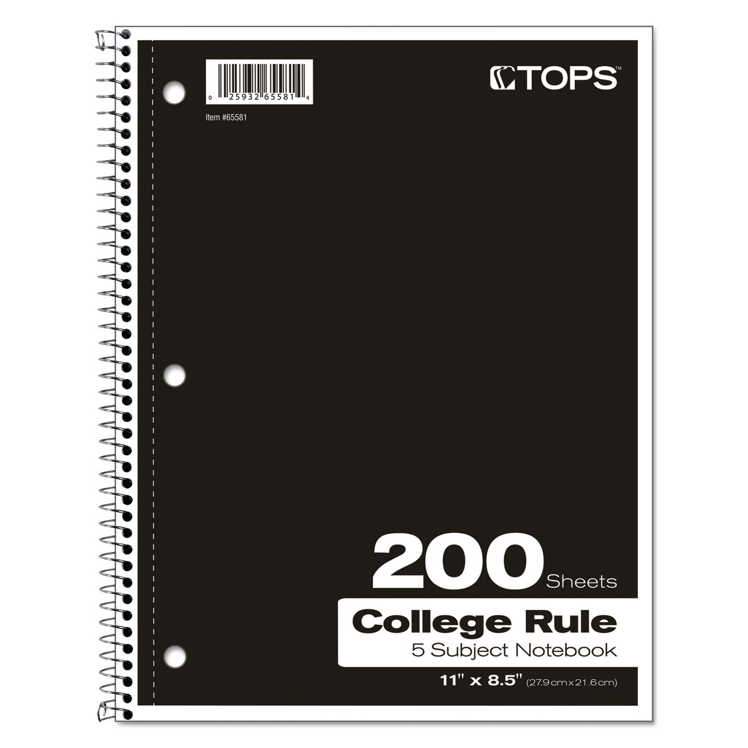 (2 pack) Coil Lock Wirebound Notebooks, College/medium, 11 X 8 1/2, White, 200 Sheets