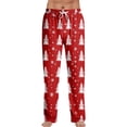 thumbnail image 2 of Garbnen Christmas Pajama Pants for Men Santa Claus Graphic Wide Leg Men Sleep Pants Big and Tall Fall Winter Funny Merry Xmas Print Soft Men Lounge Pants, 2 of 5